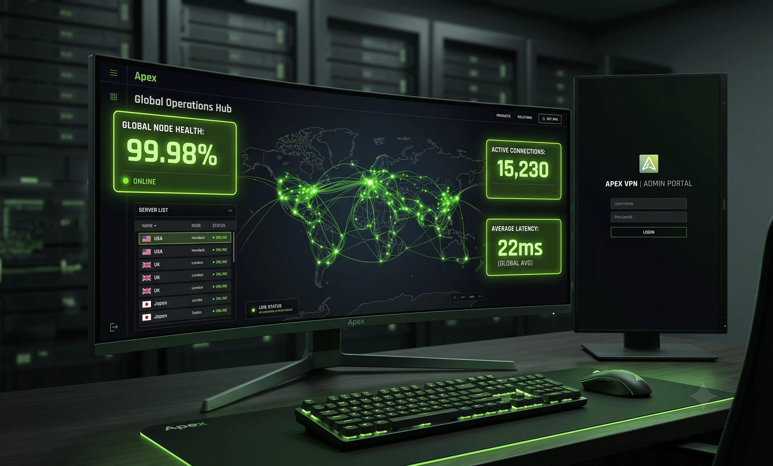 Apex VPN stats section
